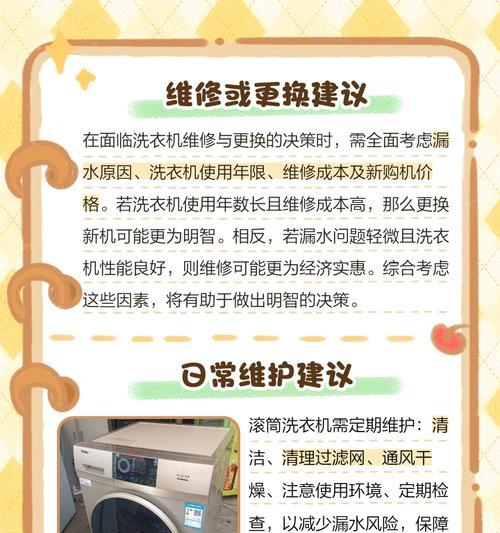 滚筒洗衣机按钮漏水的应对措施（遇到滚筒洗衣机按钮漏水问题怎么办？）