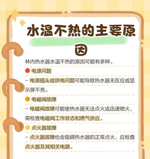 林内热水器故障码14的原因与维修方法（了解故障码14的意义）